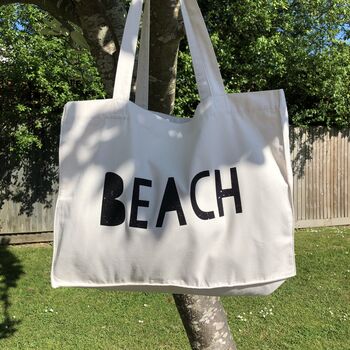 Cotton Glitter Beach Tote Bag, 3 of 3