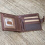 Personalised Mens Tan And Brown Leather Wallet Rfid, thumbnail 3 of 11