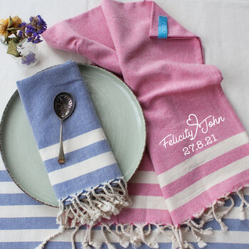 Personalised Cotton Apron Tea Towels, Gift For Her, 8 of 12
