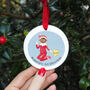 Elf Personalised Baby's First Christmas Decoration, thumbnail 2 of 3