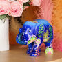 'Water Flowers' Hand Painted Limited 10cm Elephant, thumbnail 1 of 12