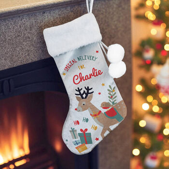 Personalised Reindeer Christmas Sack And Or Stocking, 4 of 4