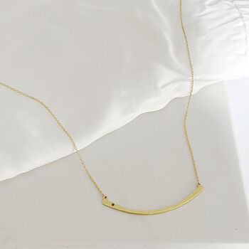 Curved Bar Necklace, 5 of 6