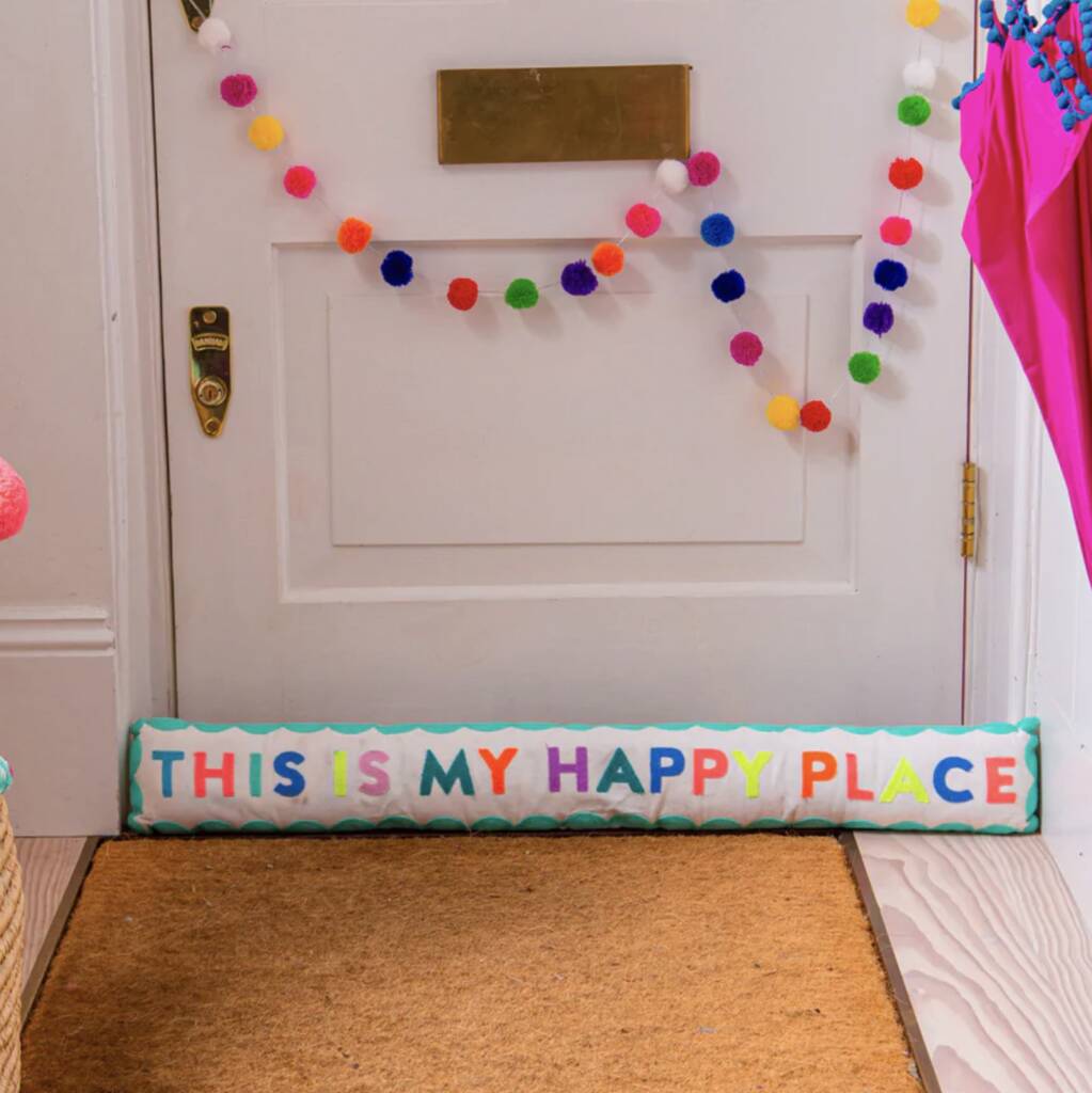 This Is My Happy Place Draught Excluder, 1 of 2