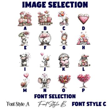 Personalised Whimsical Valentine Anniversary Love Vase, 2 of 9