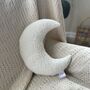 Boucle Moon Cushion Neutral Nursery Decor, thumbnail 4 of 5