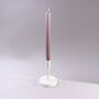 G Decor Velluto Prugna Profonda Set Of Two Extra Tall Deep Plum Dinner And Taper Candles With Ribbed Velvet Matte Finish, thumbnail 3 of 3