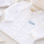 Toffee Moon White Star Personalised Baby Cardigan, thumbnail 5 of 12