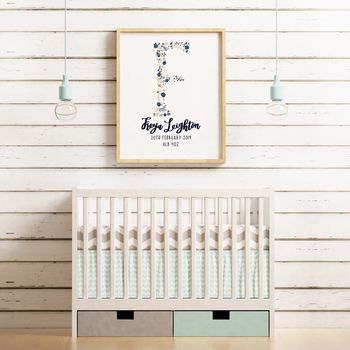 Personalised Baby Girl Birth Details Print, 3 of 4