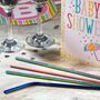 Baby Shower Party Personalised Metal Drinking Straw, thumbnail 1 of 2