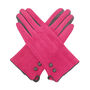 Suede Ladies Gloves With Contrast Detail, thumbnail 6 of 9