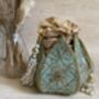 Mint Green Velvet Potli/Wrist Bag, thumbnail 1 of 6