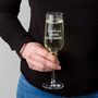 Personalised Engraved Flute, Custom Cocktail Glass Gift For Friends, thumbnail 9 of 10