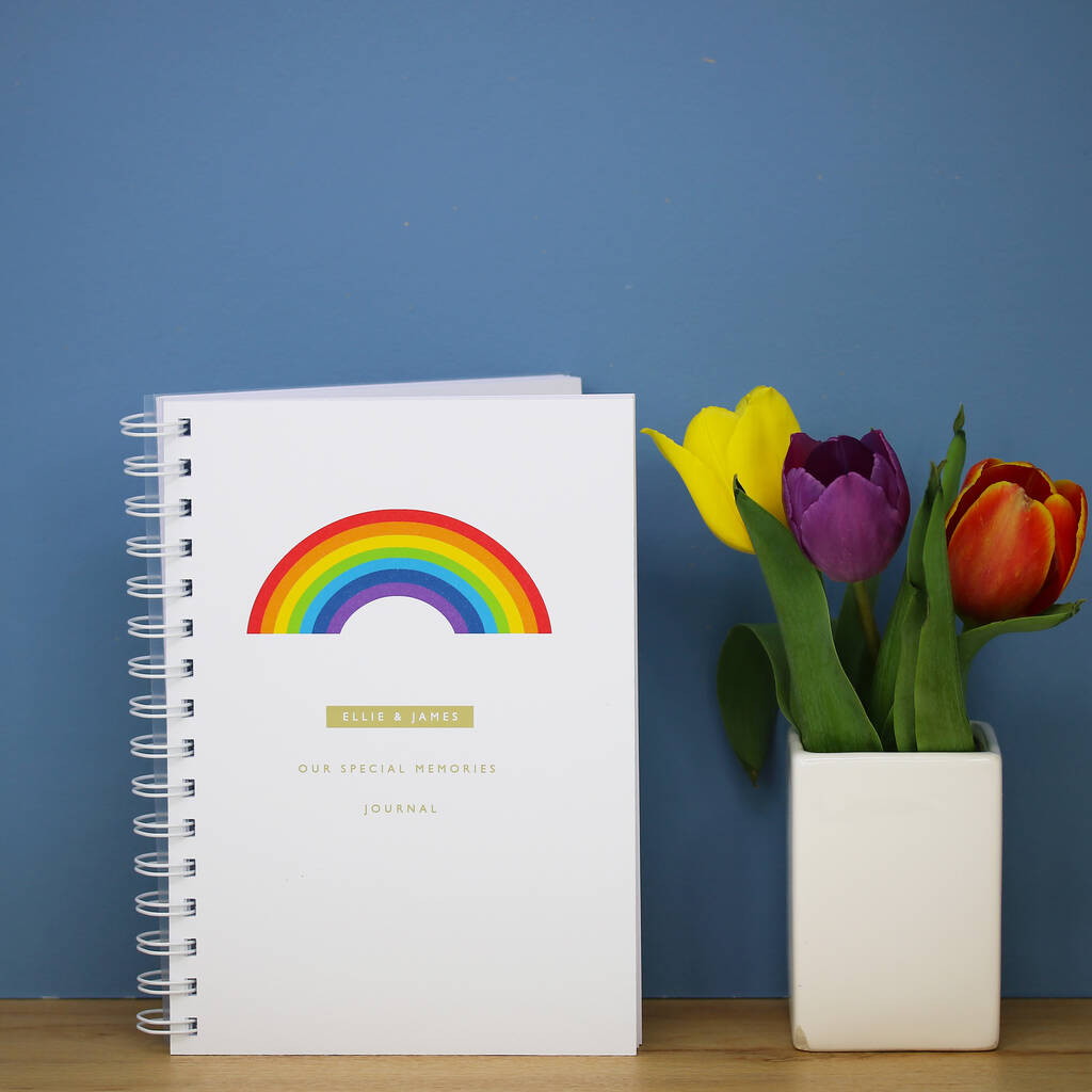 Personalised Rainbow Journal Or Notebook, 1 of 4