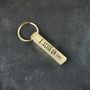 Personalised Gift, Bronze Bar Keyring Anniversary Birthday, thumbnail 1 of 11