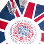 Coronation Tea Towel With Official Emblem, thumbnail 2 of 3