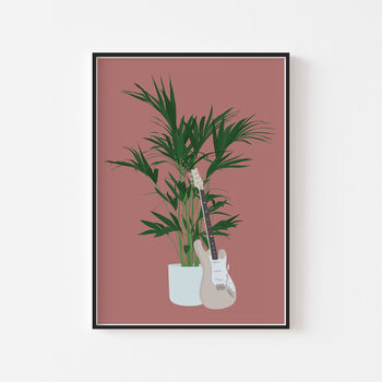 Electric Guitar Houseplant Print | Music Poster, 11 of 12