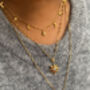 Gold Plated Star Pendant Necklace With Cz Crystal, thumbnail 1 of 7