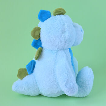 Personalised Blue Dinosaur Soft Toy, 3 of 4