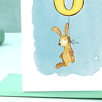 Rabbit Sixth Birthday Card, 2 of 7
