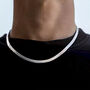 Sterling Silver Wide Triple Herringbone Chain Necklace, thumbnail 3 of 10