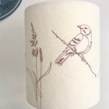 Garden Bird Embroidered Lampshade, 3 of 6