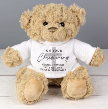 Personalised Christening Teddy Bear Gift, 3 of 3