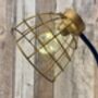 48cm Black Bronze Metal Desk Table Lamp Battery Operated Cage Industrial Light, thumbnail 4 of 8