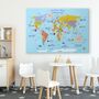 Personalised Kids World Map Canvas, thumbnail 2 of 4