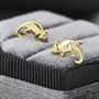 Sterling Silver Tiny Chameleon Stud Earrings, thumbnail 4 of 8