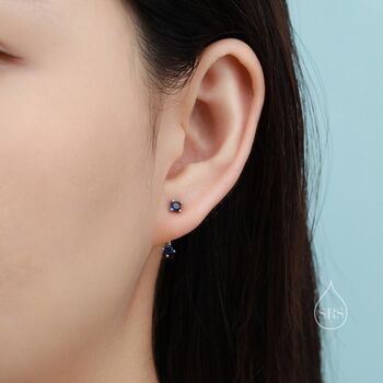 Sterling Silver Double Cz Ear Jacket, 7 of 11