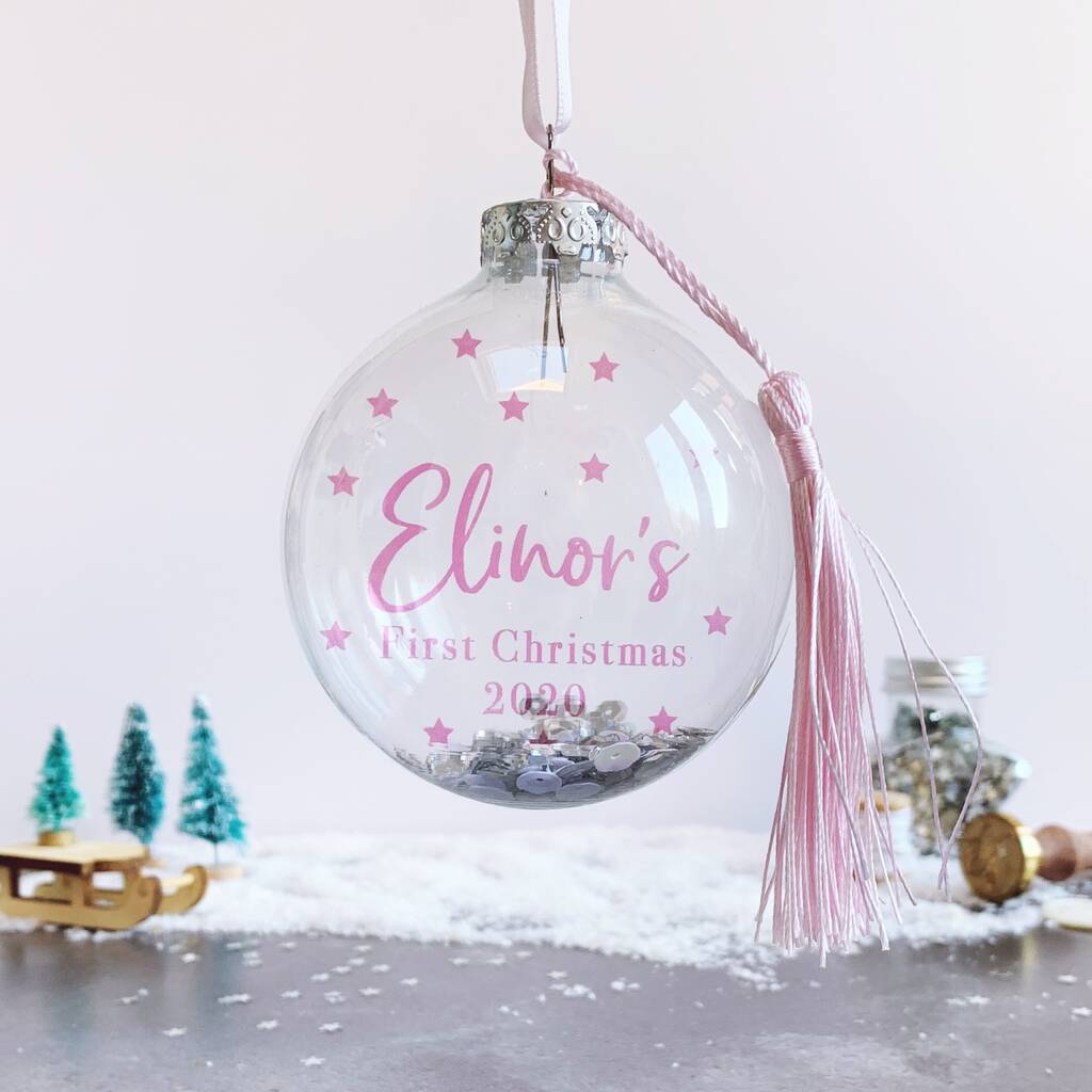 Personalised Starry Christmas Bauble By Honest Paper Co