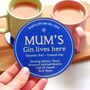 Personalised Blue Plaque Coaster For Mum, thumbnail 1 of 5