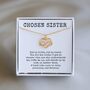 Chosen Sister Infinity Heart Necklace – Gift For A Friend, thumbnail 1 of 11