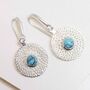 Sterling Silver Chrysanthemum Gemstone Earrings, thumbnail 3 of 9