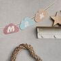 Cloud Shaped Garland In Pastel Pink, Blue And Beige, thumbnail 4 of 12