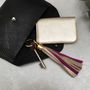 Two Tone Leather And Suede Tassel Keyring, thumbnail 4 of 6