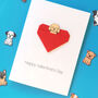 Personalised Dog Valentine's Day Origami Heart Card, thumbnail 6 of 9