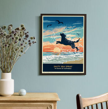 Seaside Labrador Print. Limited Edition Dog Lover Gift, 4 of 12