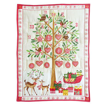 Luxury Quilted Christmas Tree Fabric Advent Calendar, 2 of 7