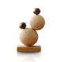 Travertine Bubble Double Orb Sculpture, thumbnail 2 of 2