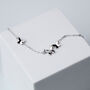 Sterling Silver Crystal Butterfly Charm Bracelet, thumbnail 1 of 5
