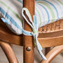 Tenby Country Stripe Seat Pads, thumbnail 5 of 5