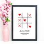 Personalised Couples Print Tic Tac X O Love, thumbnail 1 of 3