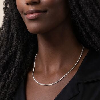 Sterling Silver Medium Rope Chain Necklace – 16in To 28in, 3 of 7