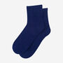 Pure Cashmere Luxury Ankle Socks Ethically Sourced Navy Blue, thumbnail 2 of 3