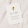 Minimal Sunflower Wedding Save The Dates, thumbnail 1 of 4