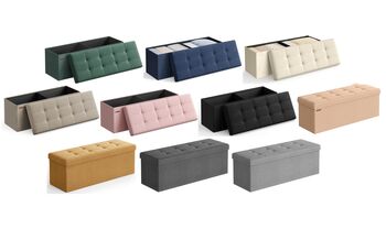 Spacious Foldable Storage Bench Cube Ottoman, 11 of 11