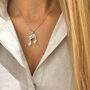 Music Note Charm Necklace With Birthstone, thumbnail 4 of 9