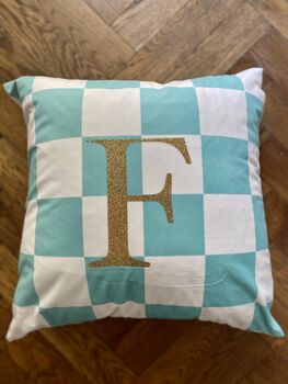 Personalised Checkerboard Cushion Cover, 2 of 3